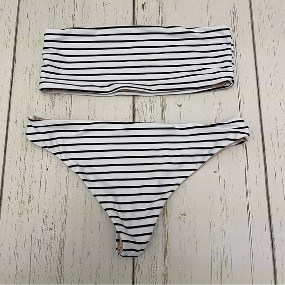 Striped Bikini Bandeau Style - Size Small - Picture 2 of 3